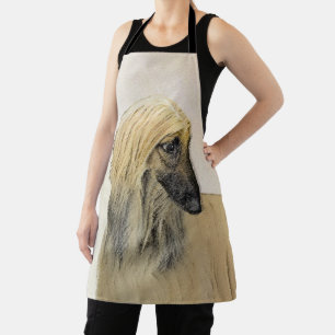 Afghan Hound Malerei - Niedliche Original Dog Art Schürze