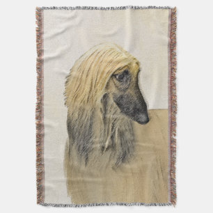 Afghan Hound Malerei - Süße originelle Hundekunst Decke