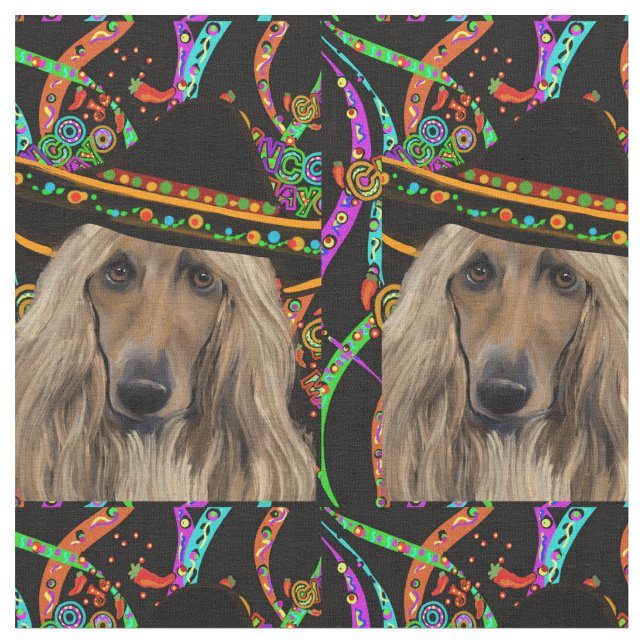 Afghan Hound Mexiko Stoff (Nahaufnahme)