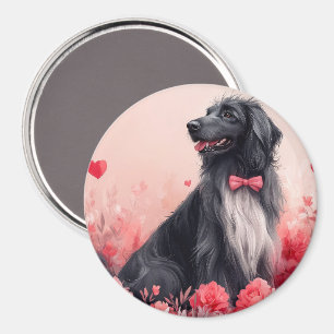 Afghan Hound mit Rosen - Valentinstag Magnet