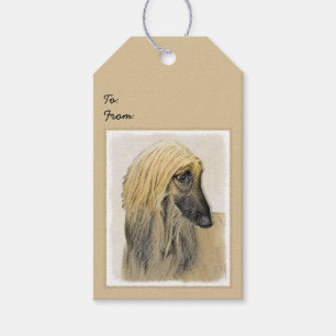 Afghan Hound Painting - Niedliche Original Hund Ar Geschenkanhänger