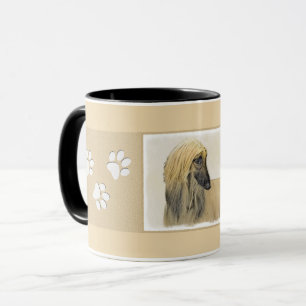 Afghan Hound Painting - Niedliche Original Hund Ar Tasse