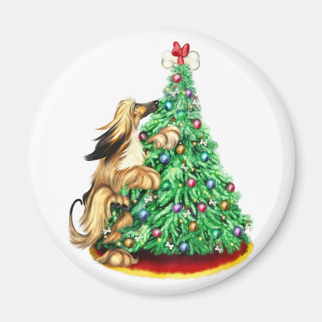 Afghan Hound Reach Goals BM Red Magnet (Vorne)