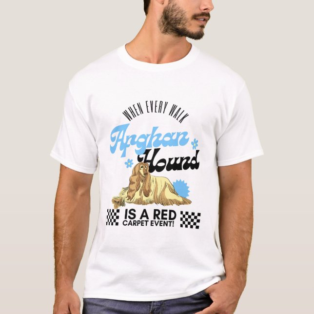 Afghan Hound red carpet T-Shirt (Vorderseite)