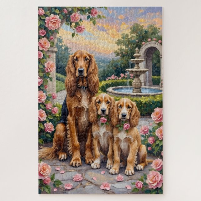 Afghan Hound Rosengarten Kunst (Vertikal)