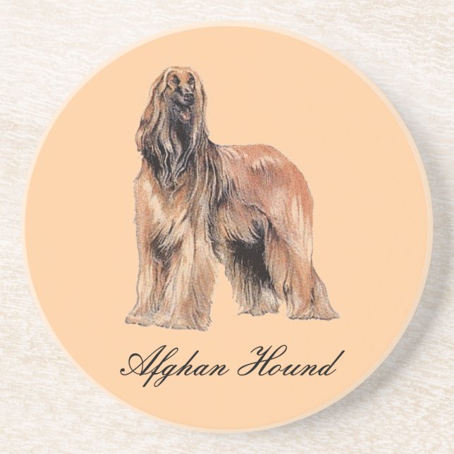Afghan Hound Sandstone Untersetzer (Vorne)