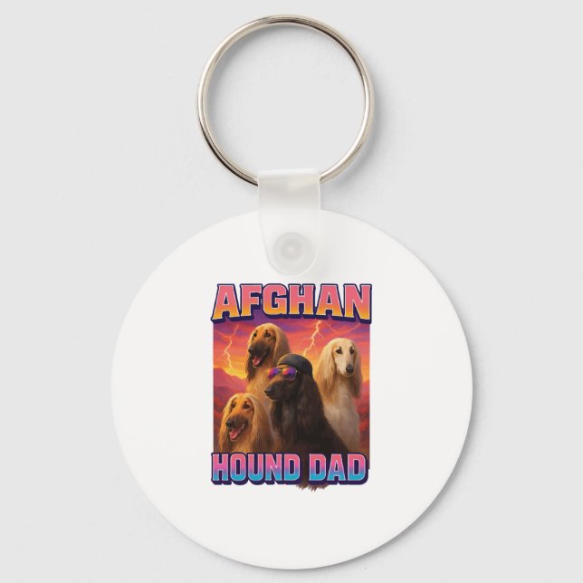 Afghan Hound Schlüsselanhänger (Vorderseite)