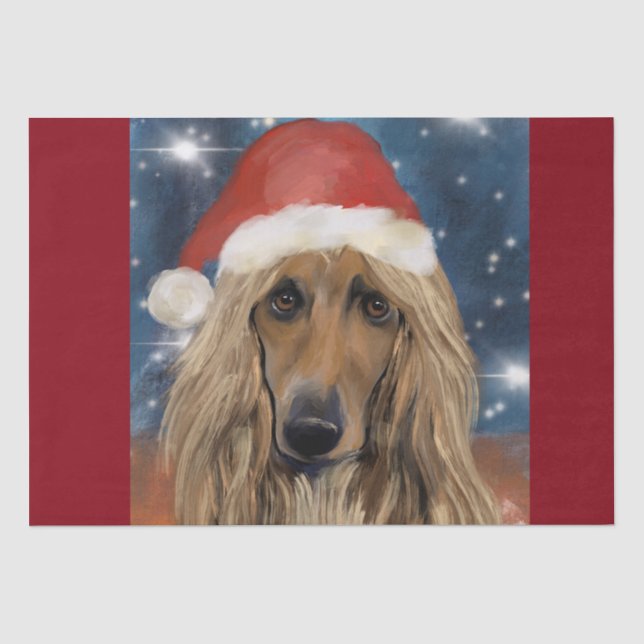 AFGHAN HOUND SEIDENPAPIER (Vorderseite)