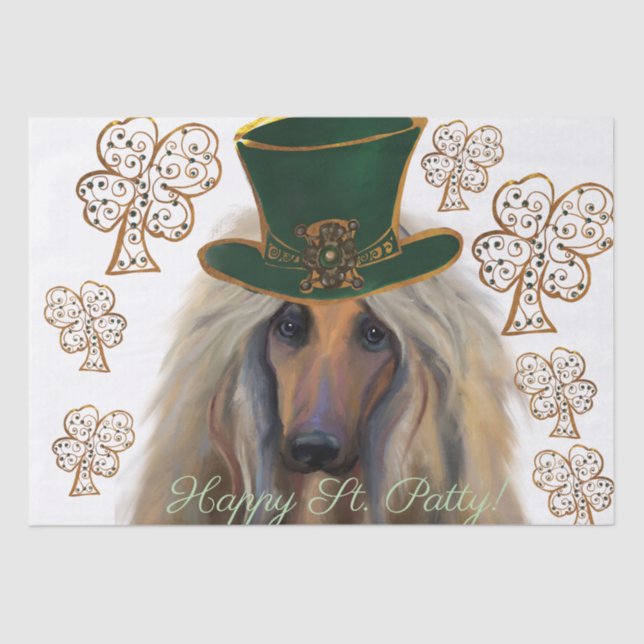 AFGHAN HOUND SEIDENPAPIER (Vorderseite)