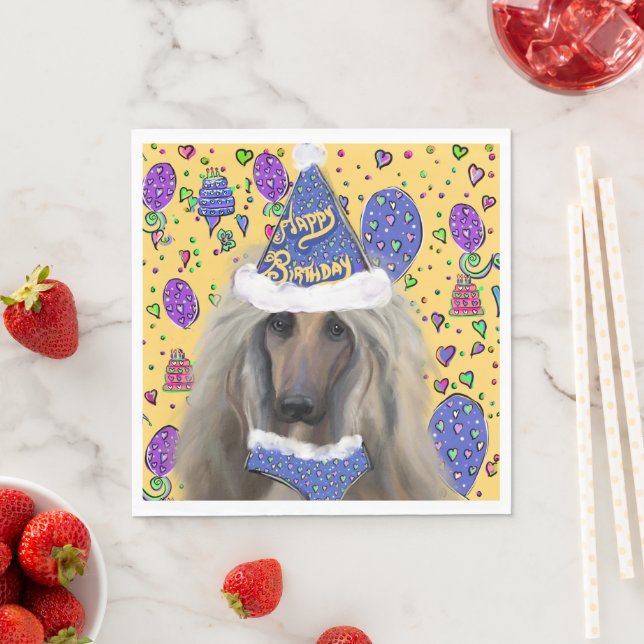 AFGHAN HOUND SERVIETTE (Beispiel)