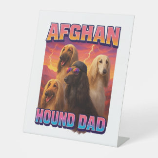 Afghan Hound Sockelschild