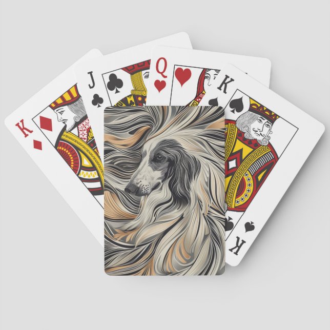 Afghan Hound Spielkarten (Rückseite)