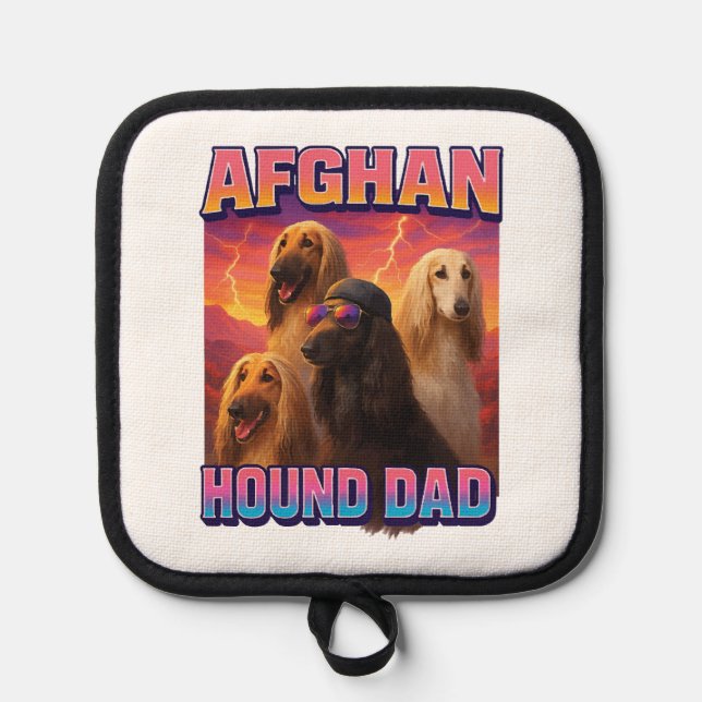 Afghan Hound Topflappen (Vorderseite)
