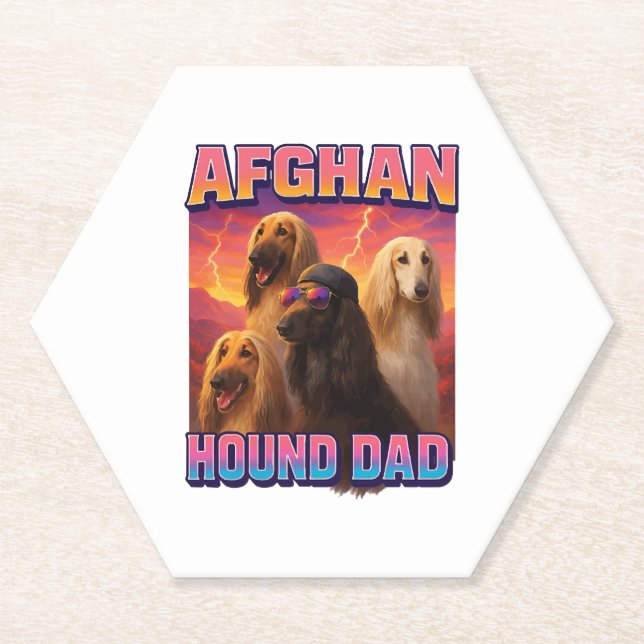 Afghan Hound Untersetzer (Vorderseite)