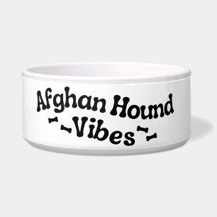 Afghan Hound Vibes Keramik Dog Bowl Napf
