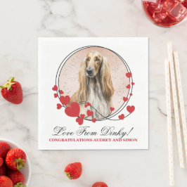 Afghan Hound Wedding Napkins mit Hogs Foto Serviette