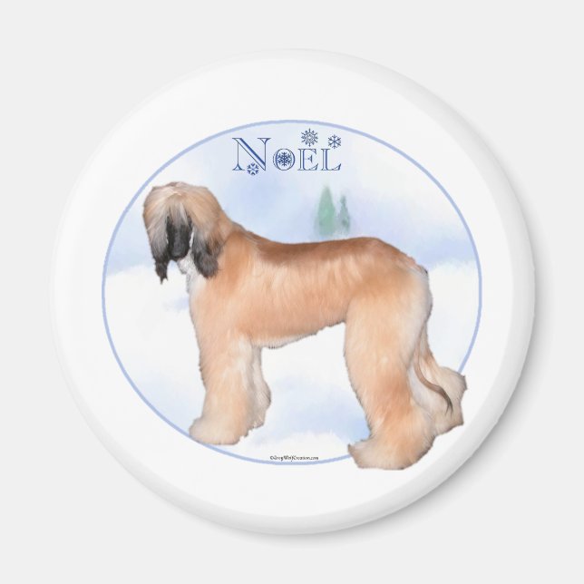Afghan Hound Weihnachten - Magnet (Vorne)