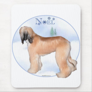 Afghan Hound Weihnachten Mousepad