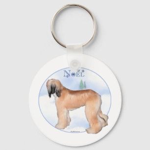 Afghan Hound Weihnachten - Schlüsselanhänger