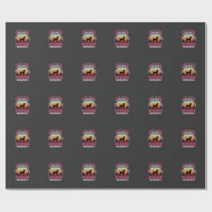 Afghan Hounds Retro Sonnenuntergang Hunde Liebhabe Geschenkpapier