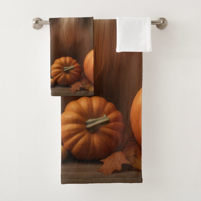 afghan Puppy Autumn Delight Pumpkin Badhandtuch Set (Insitu)