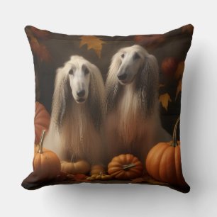 afghan Puppy Autumn Delight Pumpkin Kissen