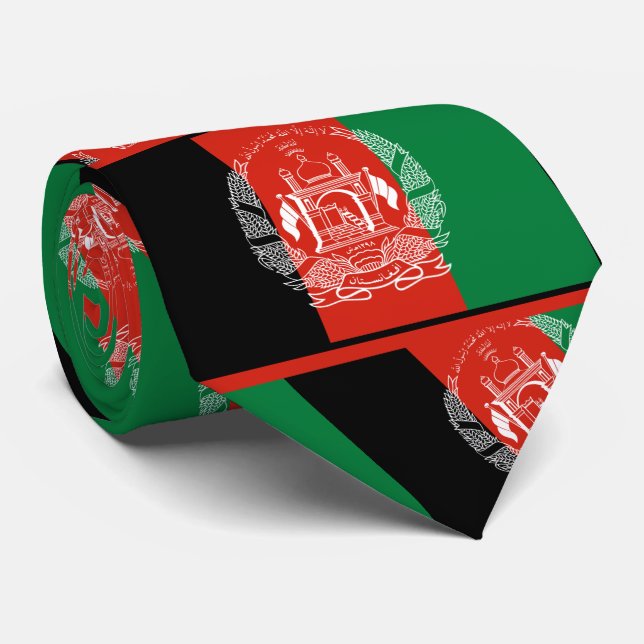 Afghanische Flagge, Flagge Afghanistans Krawatte (Gerollt)