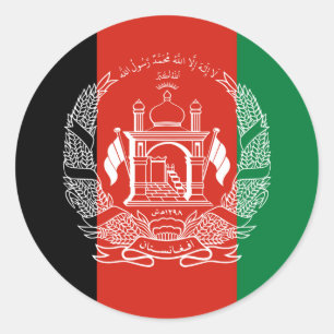 Afghanische Flagge, Flagge Runder Aufkleber
