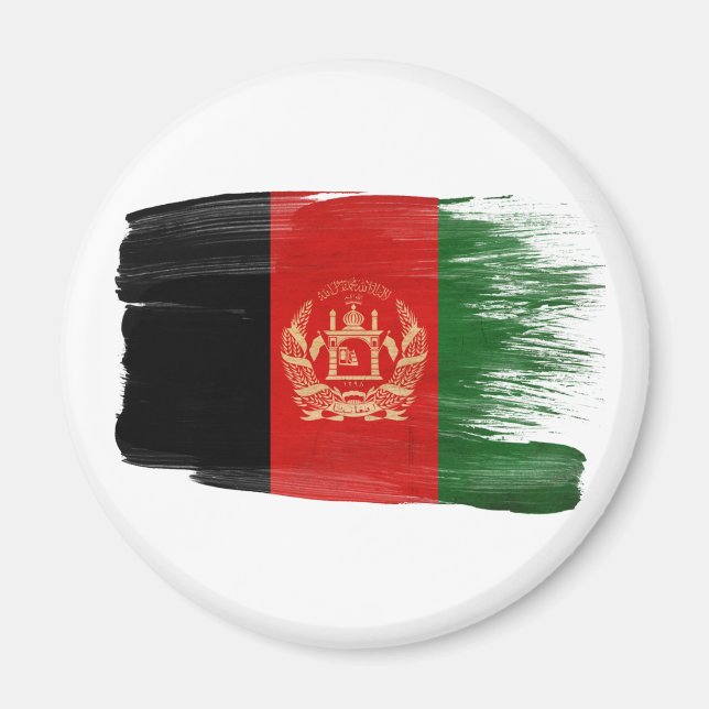 Afghanische Flaggenmagnete Magnet (Vorne)