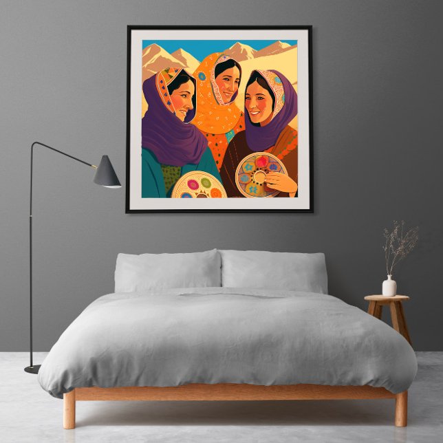 Afghanische Frauen spielen Darya Puzzle (Von Creator hochgeladen)