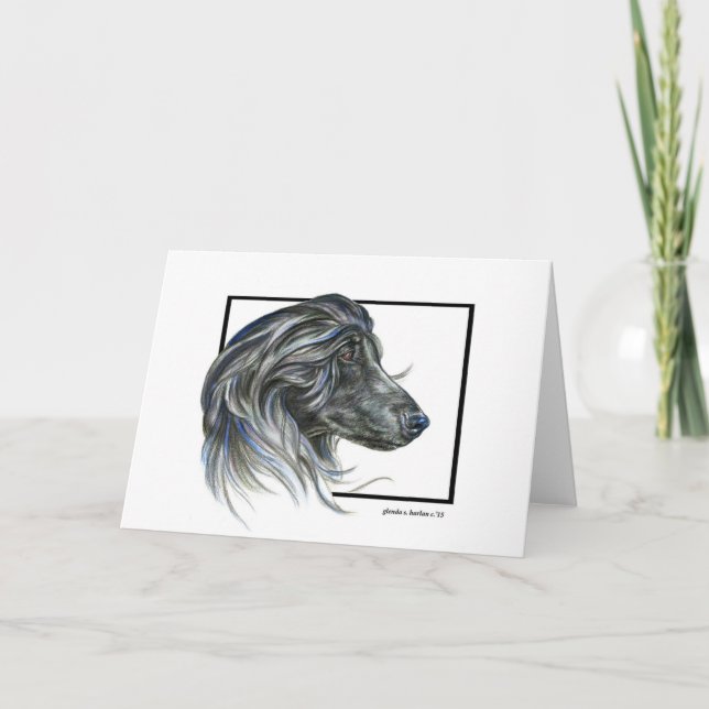 Afghanische Hound Art Dankeskarte (Vorderseite)