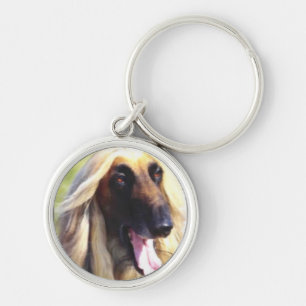 Afghanische Hound Art Schlüsselanhänger