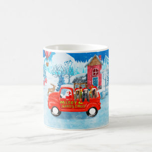 Afghanische Hunde Hund in Weihnachten Lkw Schnee Kaffeetasse