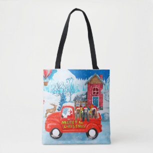 Afghanische Hunde Hund in Weihnachten Lkw Schnee Tasche