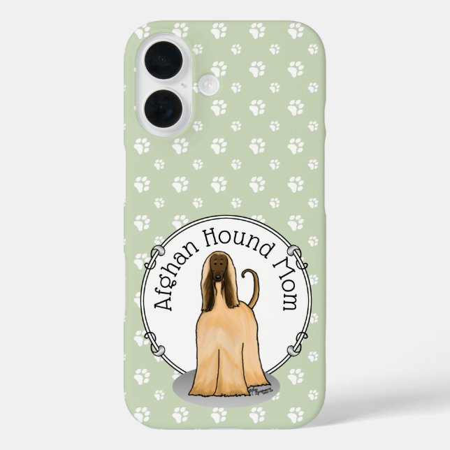 Afghanische Hunde-Mama Afghanische Mama (fawn) Nie iPhone 16 Hülle (Rückseite)