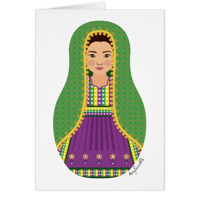 Afghanische Matryoshka-Karte (Vorne)