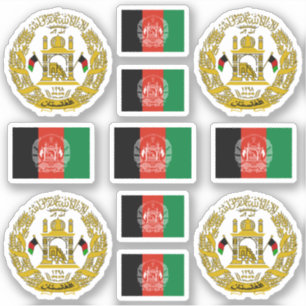 afghanische Symbole / Wappen und Flagge Aufkleber