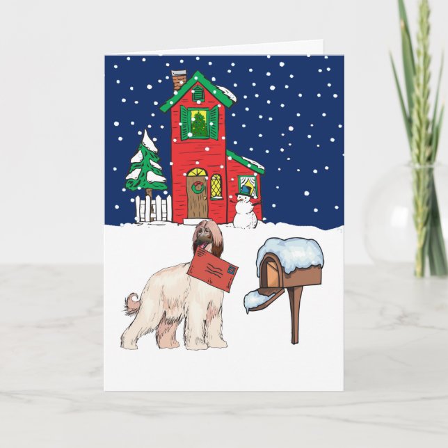 Afghanische Weihnachtszeit Feiertagskarte (Vorderseite)
