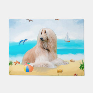 Afghanischer Hund am Strand Fußmatte