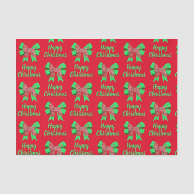 Afghanischer Weihnachtshund & Grüner Bow Seidenpapier (Vorderseite)