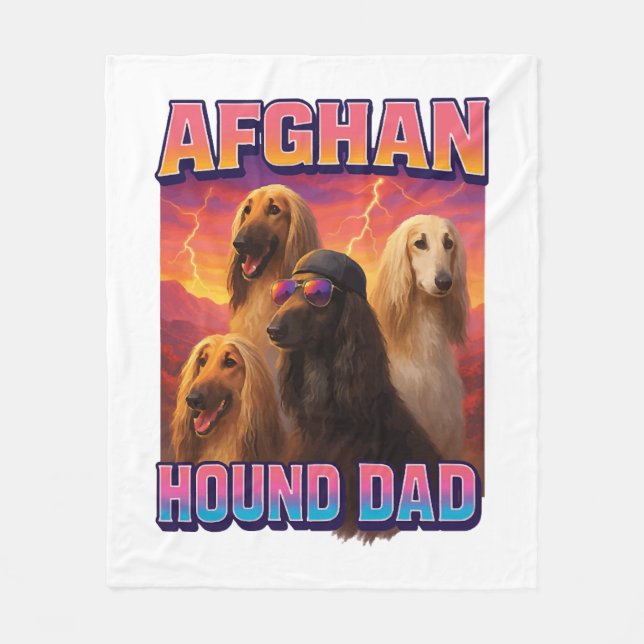 Afghanischer Windhund Fleecedecke (Vorderseite)
