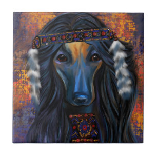 Afghanischer Windhund Fliese