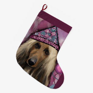 Afghanischer Windhund Großer Weihnachtsstrumpf