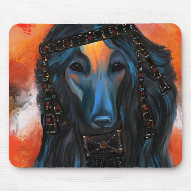 Afghanischer Windhund      Mousepad (Vorne)