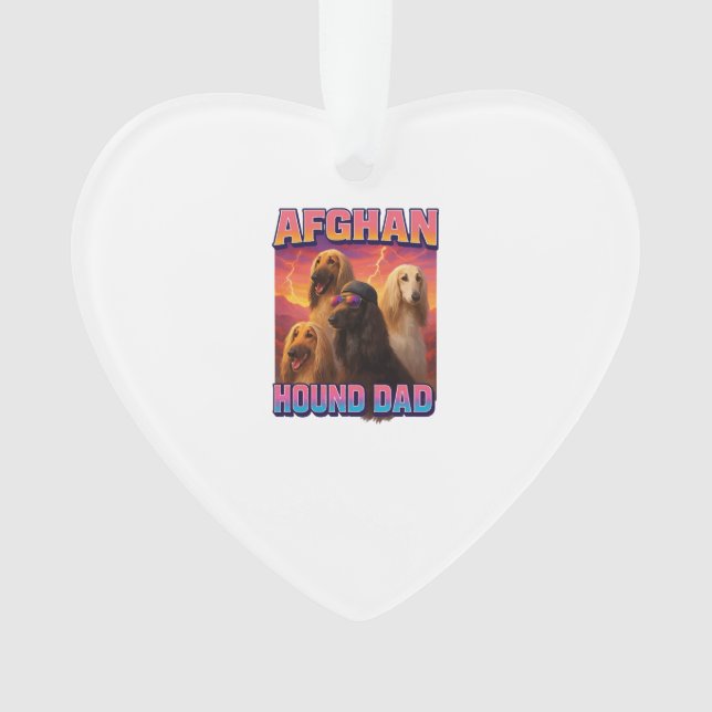Afghanischer Windhund Ornament (Vorderseite)