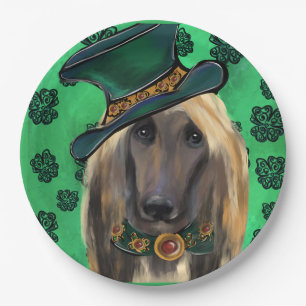 Afghanischer Windhund Pappteller