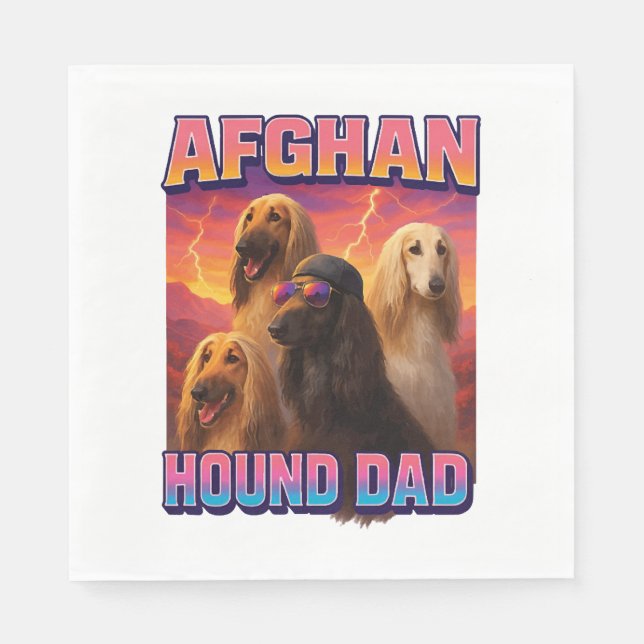 Afghanischer Windhund Serviette (Vorderseite)