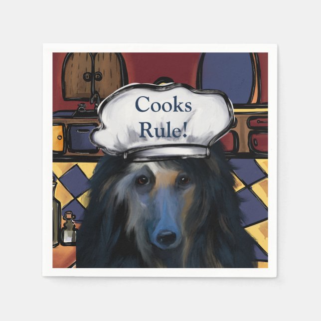 Afghanischer Windhund Serviette (Vorderseite)