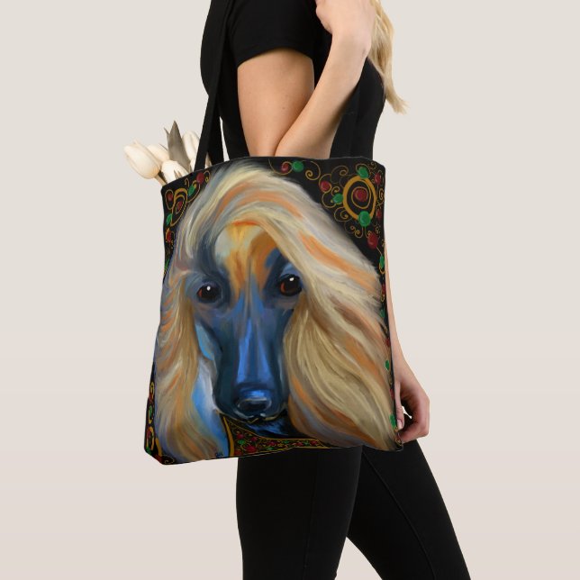 Afghanischer Windhund    Tasche (Von Nahem)