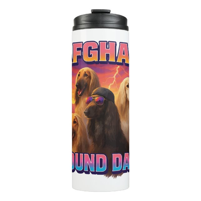 Afghanischer Windhund Thermosbecher (Vorderseite)